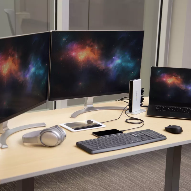 StarTech.com Docking station USB 3.0 dual-monitor con DVI e supporto verticale