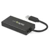 StarTech.com Hub USB 3.0 portatile a 3 porte con Gigabit Ethernet - Alluminio con cavo integrato~Hub USB 3.0 portatile a 3 porte con Gigabit Ethernet - 5 Gbit/s - Alluminio con cavo integrato