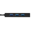 StarTech.com Hub USB 3.0 portatile a 3 porte con Gigabit Ethernet - Alluminio con cavo integrato~Hub USB 3.0 portatile a 3 porte con Gigabit Ethernet - 5 Gbit/s - Alluminio con cavo integrato