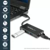 StarTech.com Hub USB 3.0 portatile a 3 porte con Gigabit Ethernet - Alluminio con cavo integrato~Hub USB 3.0 portatile a 3 porte con Gigabit Ethernet - 5 Gbit/s - Alluminio con cavo integrato