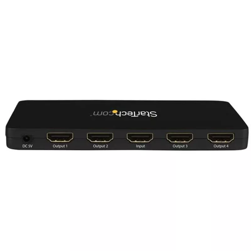 StarTech.com Splitter video HDMI 4K a 4 porte – Splitter HDMI 1x4 con robusto case in alluminio – 4K 30Hz