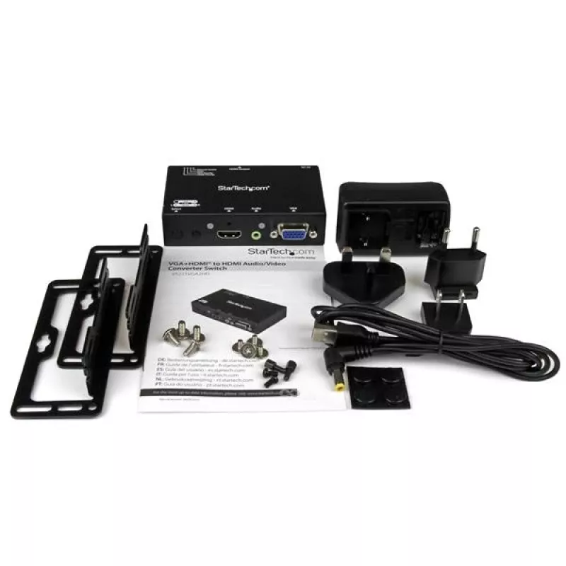 StarTech.com Switch convertitore 2x1 HDMI + VGA a HDMI con commutazione automatica e prioritaria – 1080p