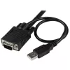 StarTech.com Switch KVM a cavo USB VGA a 2 porte – alimentato via USB con commutatore remoto