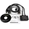 StarTech.com Switch KVM a cavo USB VGA a 2 porte – alimentato via USB con commutatore remoto