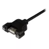 StarTech.com Cavo USB panel mount A ad A da 2 ft - F/M, 0.6 m, USB A, USB A, USB 2.0, maschio/femmina, nero