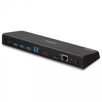 StarTech.com Docking station USB 3.0 dual-monitor con HDMI e DisplayPort 4K – USB 3.0 a 4x USB-A, Ethernet, HDMI e DP – Docking station universale per laptop USB Type-A per Mac e Windows