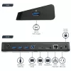 StarTech.com Docking station USB 3.0 dual-monitor con HDMI e DisplayPort 4K – USB 3.0 a 4x USB-A, Ethernet, HDMI e DP – Docking station universale per laptop USB Type-A per Mac e Windows