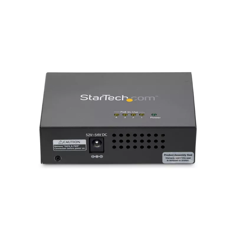 StarTech.com Midspan Gigabit a 4 porte – Iniettore PoE+ – 802.3at/af