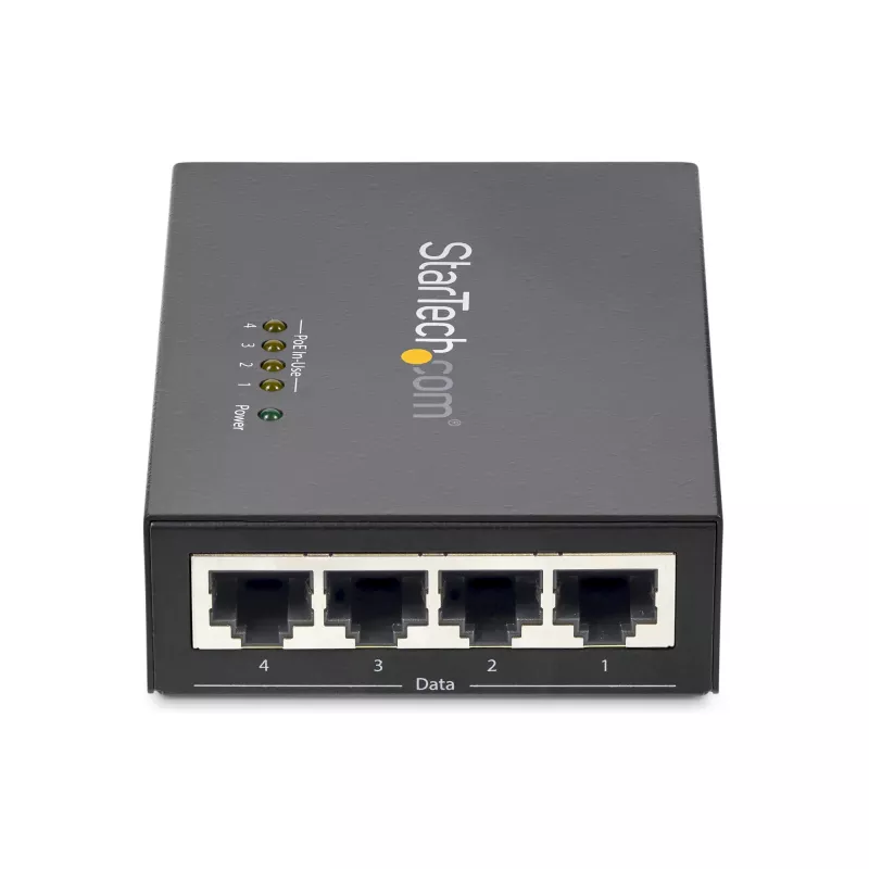 StarTech.com Midspan Gigabit a 4 porte – Iniettore PoE+ – 802.3at/af