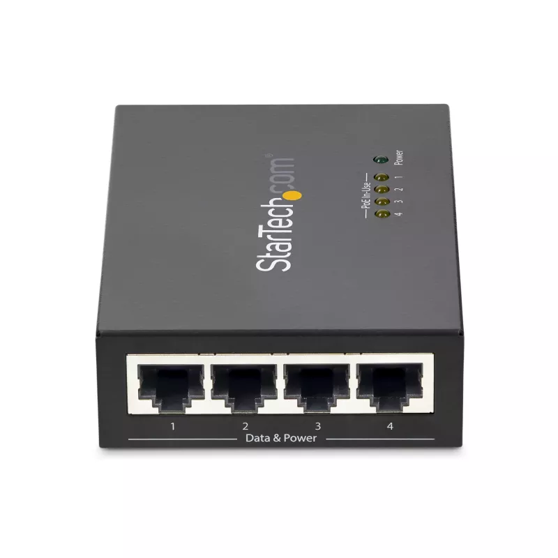 StarTech.com Midspan Gigabit a 4 porte – Iniettore PoE+ – 802.3at/af