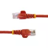 StarTech.com cavo patch Cat5e con connettori RJ45 senza protezione linguetta – 1 m, rosso