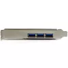 StarTech.com scheda PCI Express USB 3.0 a 4 porte, PCIe, USB 3.2 Gen 1 (3.1 Gen 1), full-height / low-profile, PCI 2.0, nero, acciaio inox, 3 m