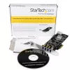 StarTech.com scheda PCI Express USB 3.0 a 4 porte, PCIe, USB 3.2 Gen 1 (3.1 Gen 1), full-height / low-profile, PCI 2.0, nero, acciaio inox, 3 m