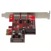 StarTech.com scheda PCI Express USB 3.0 a 4 porte – 2 esterne e 2 interne – alimentazione SATA – supporto UASP – 2 header interni (IDC) stile motherboard