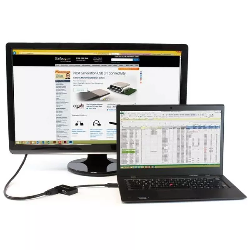 StarTech.com adattatore A/V da viaggio: DisplayPort a HDMI o VGA 2 in 1