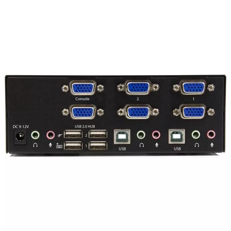 StarTech.com switch KVM a 2 porte con doppio VGA – USB 2.0, 1920 x 1200 pixel, Full HD, 18 W, nero