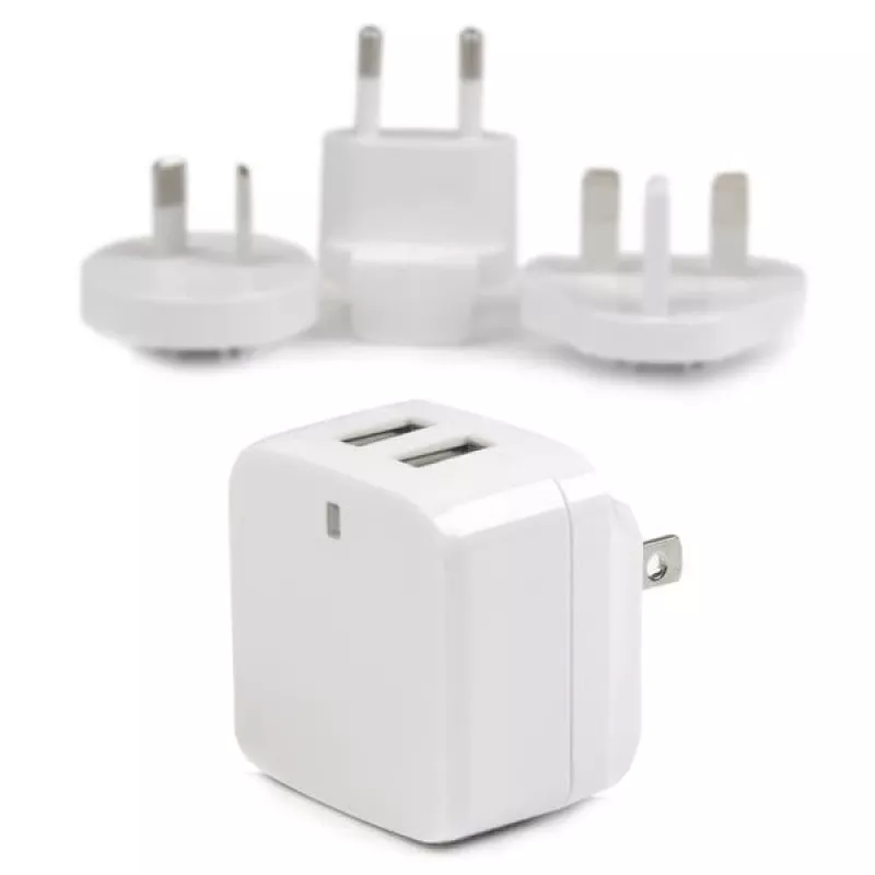 StarTech.com caricabatterie da parete USB a doppia porta – per viaggi internazionali – 17 W/3,4 A – bianco