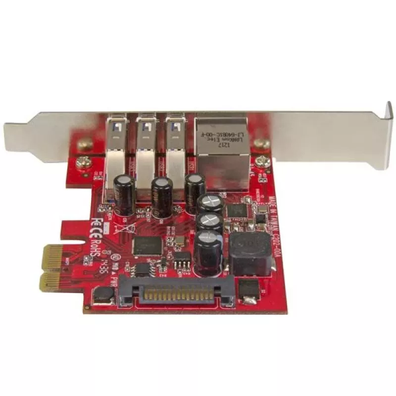 StarTech.com scheda PCI Express USB 3.0 a 3 porte + Gigabit Ethernet