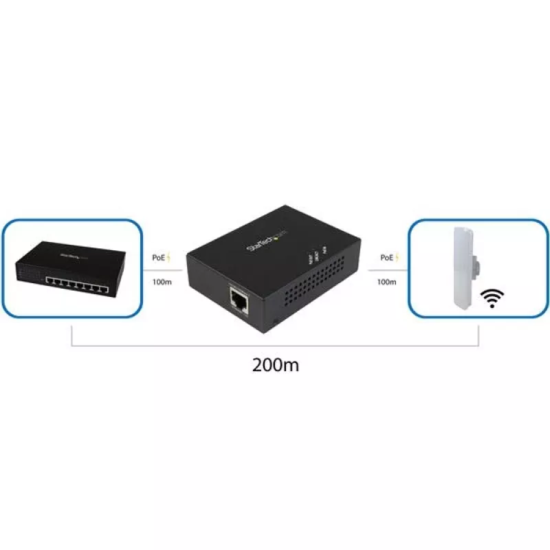 StarTech.com extender Gigabit PoE+ a 1 porta – 802.3at e 802.3af – 100 m
