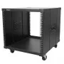 StarTech.com rack server aperto mobile a 4 montanti 9U, rack di rete a quattro montanti con ruote, rack a rulli 19