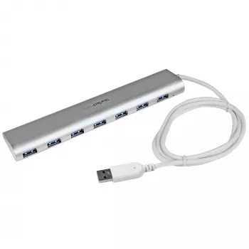 StarTech.com hub USB a 7 porte, USB A a 7 porte USB-A, USB 5 Gbps, design robusto, bus o autoalimentato, espansione hub USB 3.0 portatile per laptop con alimentatore
