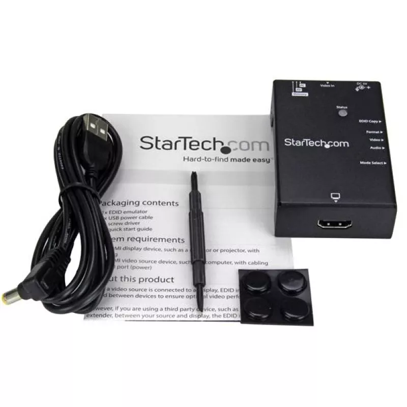 StarTech.com emulatore EDID per display HDMI – 1080p, nero, acciaio, RoHS, CE, FCC, 1920 x 1080 pixel, 720p, 1080p, HDMI