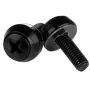 StarTech.com M5 x 12mm – Viti di montaggio – Confezione da 50, nero, vite, acciaio inox, lamiera, uso generale, M5, testa bombata