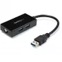 StarTech.com Adattatore USB-Ethernet, convertitore LAN USB 3.0 a 10/100/1000 Gigabit Ethernet per laptop, cavo fisso da 11,8