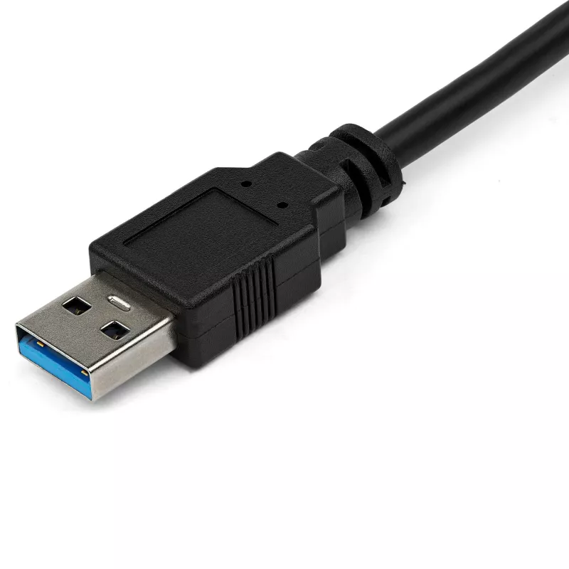 StarTech.com Adattatore USB-Ethernet, convertitore LAN USB 3.0 a 10/100/1000 Gigabit Ethernet per laptop, cavo fisso da 11,8 inch/30 cm, adattatore USB-RJ45, adattatore NIC, adattatore di rete USB