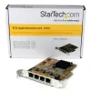 StarTech.com Scheda di rete PCIe Gigabit a 4 porte, interna, cablata, PCI Express, Ethernet, 2000 Mbit/s