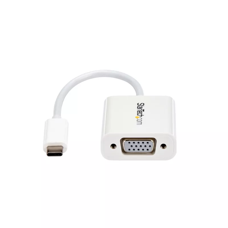 StarTech.com Adattatore USB-C a VGA - bianco, 3.2 Gen 1 (3.1 Gen 1), USB Type-C, uscita VGA (D-Sub), 1920 x 1200 pixel