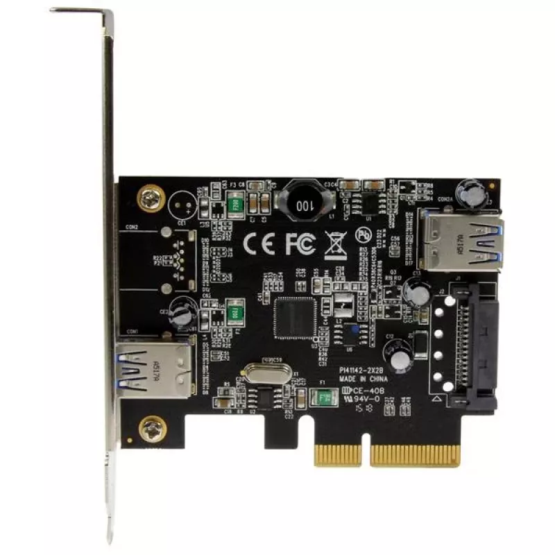 StarTech.com Scheda USB 3.1 a 2 porte (10Gbps) – USB-A, 1x esterna, 1x interna – PCIe