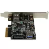 StarTech.com Scheda USB 3.1 a 2 porte (10Gbps) – USB-A, 1x esterna, 1x interna – PCIe