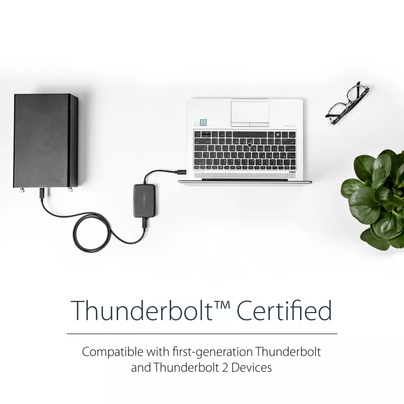 StarTech.com Adattatore Thunderbolt 3 a Thunderbolt 2 – Laptop TB3 a display e dispositivi TB2 – Convertitore Thunderbolt 2 20 Gbit/s o Thunderbolt 1 10 Gbit/s – certificato Thunderbolt 3 – Windows/Mac