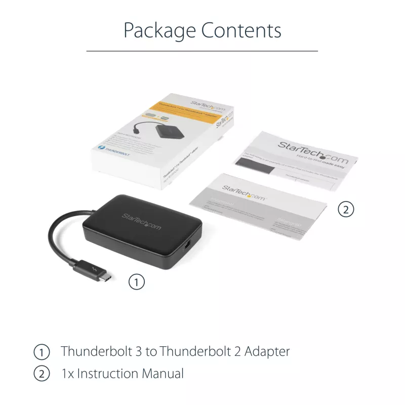 StarTech.com Adattatore Thunderbolt 3 a Thunderbolt 2 – Laptop TB3 a display e dispositivi TB2 – Convertitore Thunderbolt 2 20 Gbit/s o Thunderbolt 1 10 Gbit/s – certificato Thunderbolt 3 – Windows/Mac