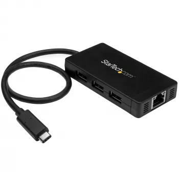 StarTech.com Hub USB 3.0 a 3 porte più Gigabit Ethernet - USB-C - incl. alimentatore
