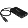 StarTech.com Hub USB 3.0 a 3 porte più Gigabit Ethernet - USB-C - incl. alimentatore