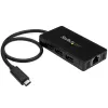 StarTech.com Hub USB 3.0 a 3 porte più Gigabit Ethernet - USB-C - incl. alimentatore