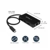 StarTech.com Hub USB 3.0 a 3 porte più Gigabit Ethernet - USB-C - incl. alimentatore