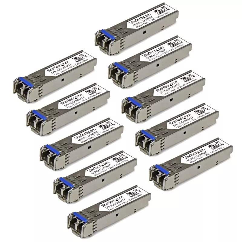 StarTech.com Modulo ricetrasmettitore SFP compatibile Cisco GLC-LH-SM – 1000BASE-LX/LH – 10ER-PACK