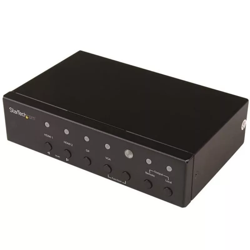 StarTech.com Extender HDBaseT multi-ingresso con switch integrato – DisplayPort, VGA e HDMI su CAT5e o CAT6 – fino a 4K