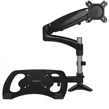 StarTech.com Braccio monitor da scrivania con supporto per laptop – completamente orientabile – articolato