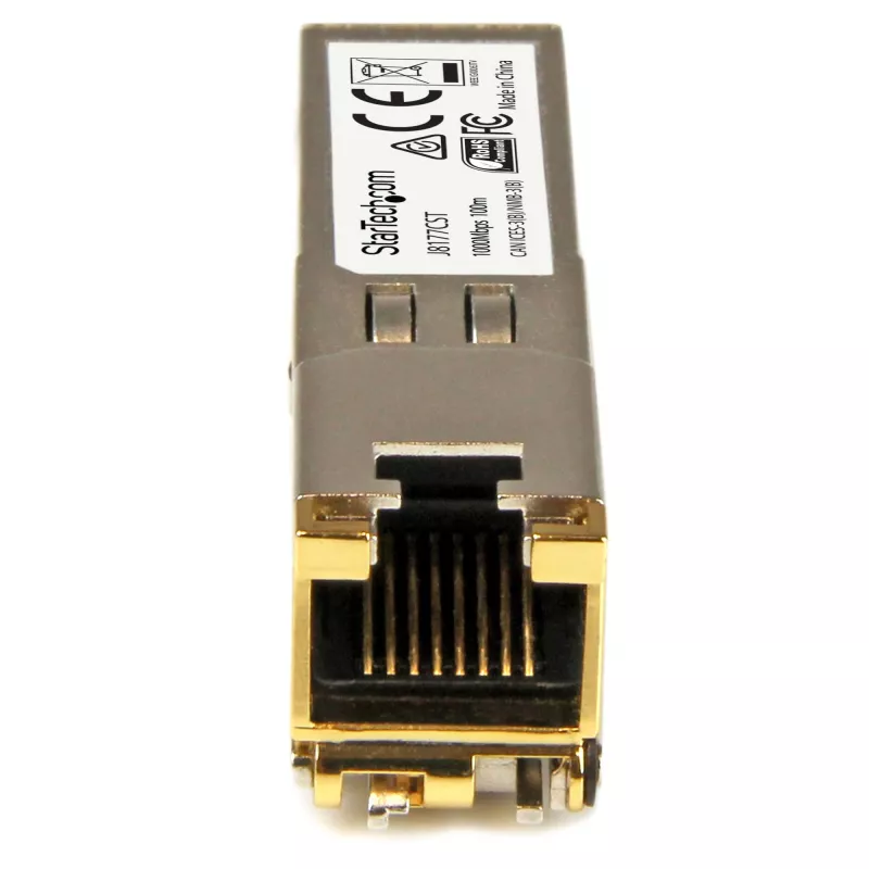 StarTech.com Modulo ricetrasmettitore SFP compatibile HP J8177C – 1000BASE-T ~ Modulo SFP compatibile HPE J8177C – 1000BASE-T – SFP a RJ45 Cat6/Cat5e – 1GE Gigabit Ethernet SFP – RJ-45 100 m – HPE 1810, 1820, 2530