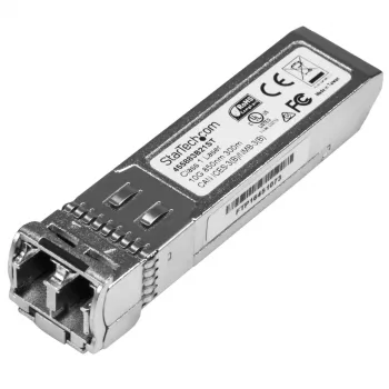 StarTech.com modulo ricetrasmettitore SFP+ in fibra ottica 10 Gigabit - compatibile HP 455883-B21 - MM LC con DDM - 300 m~modulo SFP+ compatibile HPE 455883-B21 - 10GBASE-SR - ricetrasmettitore in fibra ottica multimodale 10GbE - SFP+ 10GE Gigabit Ethernet - LC 300m - 850nm - DDM HPE 6120XG, 6120G, Flex Fabric