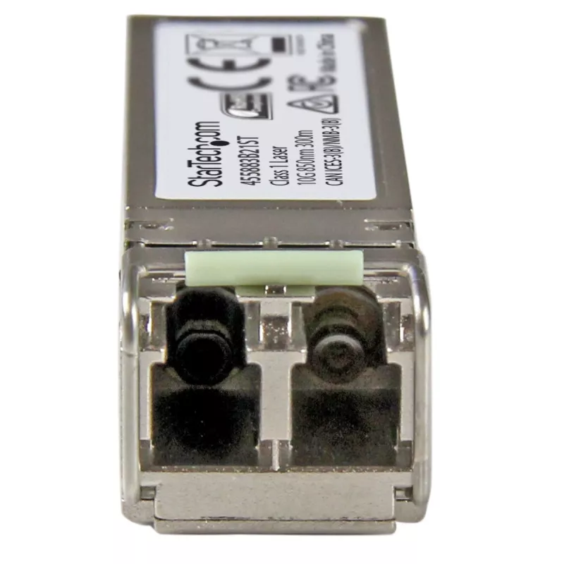 StarTech.com modulo ricetrasmettitore SFP+ in fibra ottica 10 Gigabit - compatibile HP 455883-B21 - MM LC con DDM - 300 m~modulo SFP+ compatibile HPE 455883-B21 - 10GBASE-SR - ricetrasmettitore in fibra ottica multimodale 10GbE - SFP+ 10GE Gigabit Ethernet - LC 300m - 850nm - DDM HPE 6120XG, 6120G, Flex Fabric