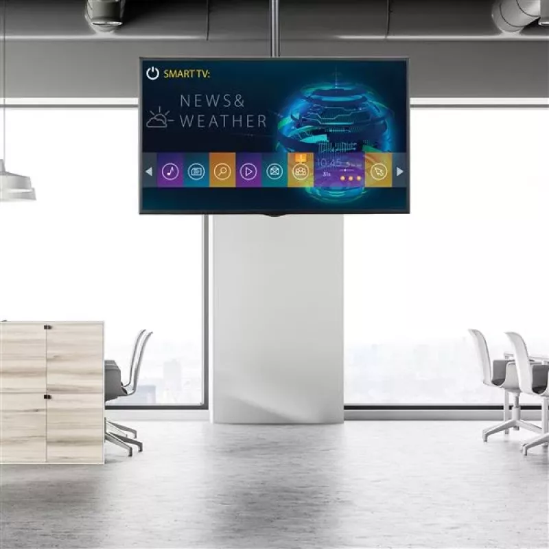 StarTech.com supporto da soffitto per TV – supporto universale a sospensione per singolo schermo completamente orientabile con asta telescopica regolabile – inclinazione / rotazione – supporto VESA per display da 32