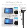 StarTech.com supporto da soffitto per TV – supporto universale a sospensione per singolo schermo completamente orientabile con asta telescopica regolabile – inclinazione / rotazione – supporto VESA per display da 32