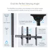 StarTech.com supporto da soffitto per TV – supporto universale a sospensione per singolo schermo completamente orientabile con asta telescopica regolabile – inclinazione / rotazione – supporto VESA per display da 32