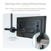 StarTech.com supporto da soffitto per TV – supporto universale a sospensione per singolo schermo completamente orientabile con asta telescopica regolabile – inclinazione / rotazione – supporto VESA per display da 32