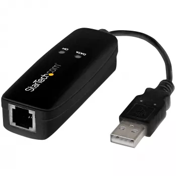 StarTech.com modem fax USB 2.0 - modem/dongle/adattatore hardware dial-up V.92 esterno 56K - modem fax per computer/laptop - USB su presa telefonica - modem dati USB - fax di rete/CMR/POS